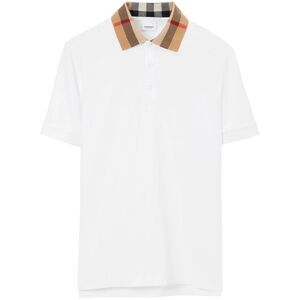Burberry White Polo Shirts Men